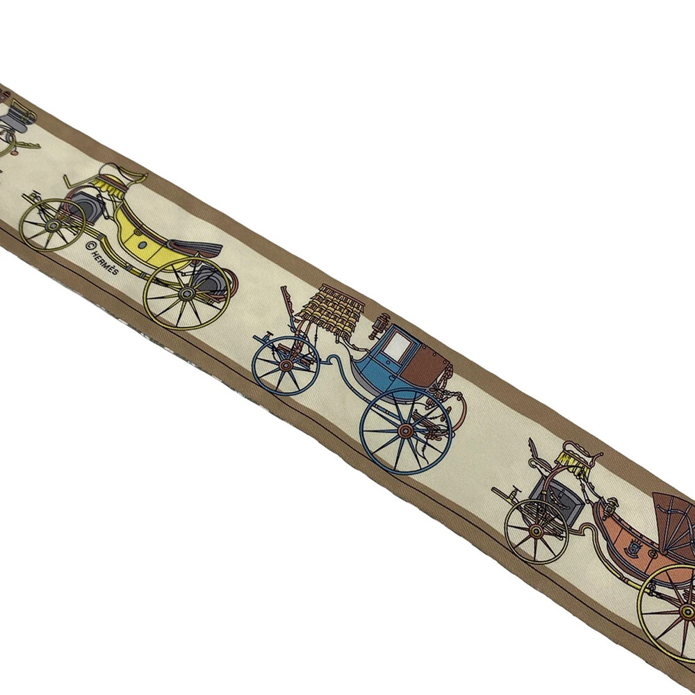 Hermes Twilly Light Blue Multi Scarf #320273H53B - Picture 4 of 5